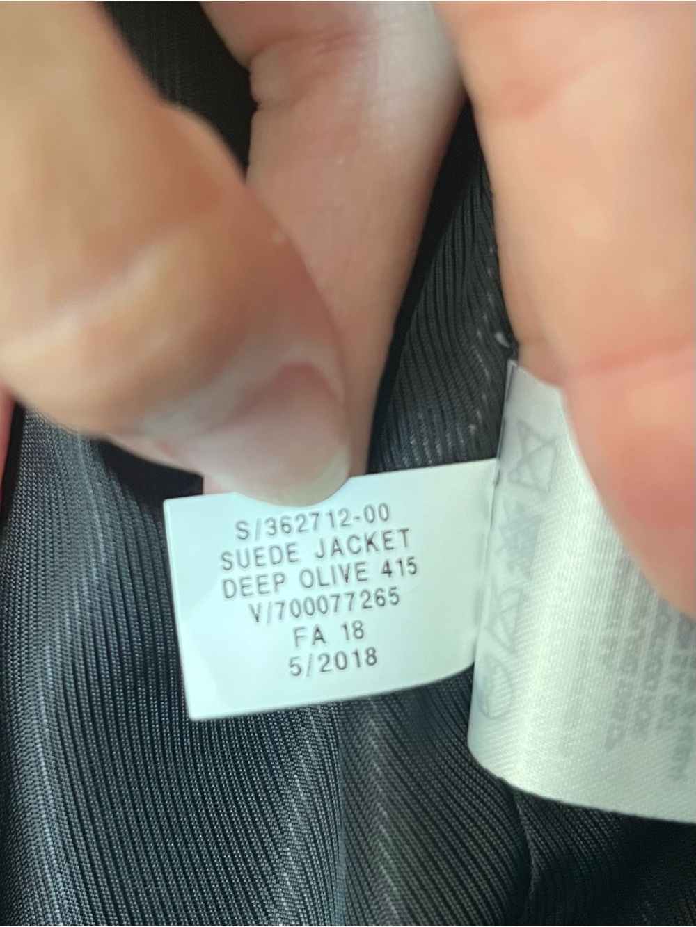 Banana Republic Olive Green Suede Jacket, EMMETEX fine Italian fabric, Men’s MED - Picture 5 of 8